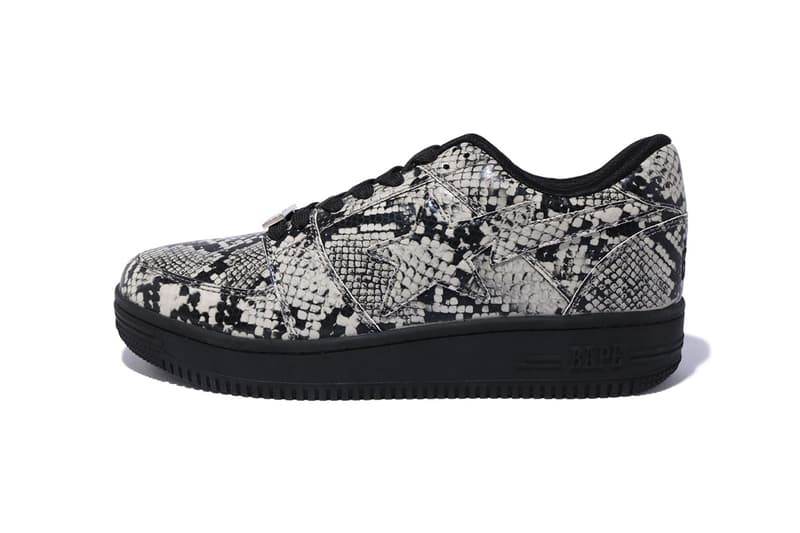 BAPE BAPESTA Mid, Low OG Colorway Release Date sneakers drop buy patent leather 3m reflective accent logo