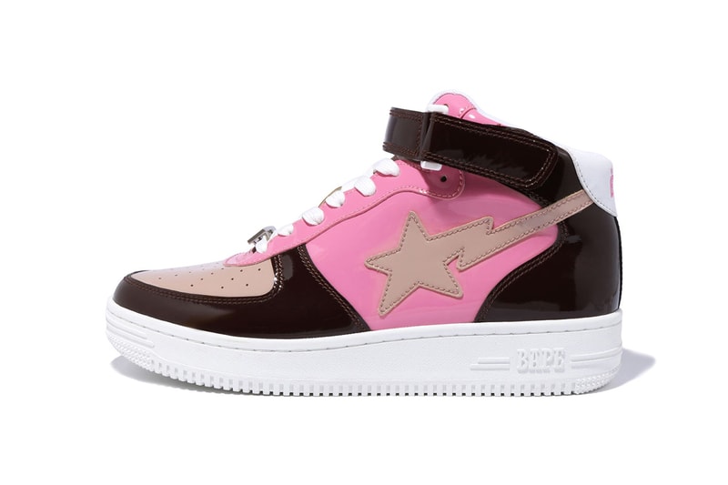 BAPE BAPESTA Mid, Low OG Colorway Release Date sneakers drop buy patent leather 3m reflective accent logo 