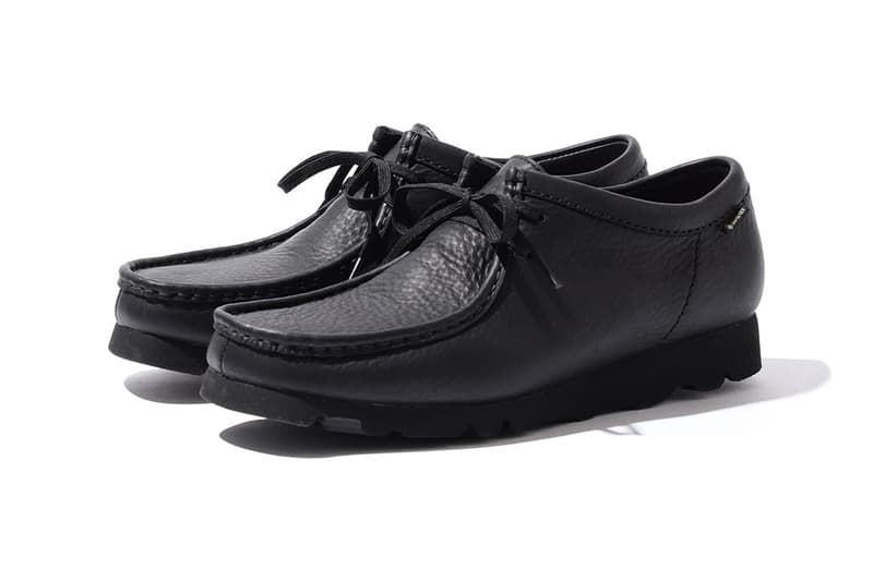 beams clarks wallabee low gore tex beige tan black vibram