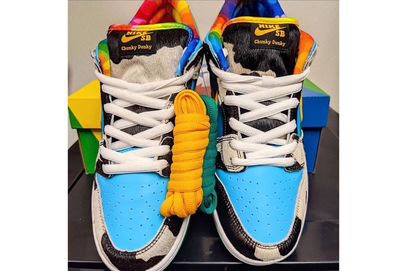 Ben & Jerry's x Nike SB Dunk Low Teaser  ice cream American milk cows  skateboarding pony hair collaborations shoes chunk monkey 