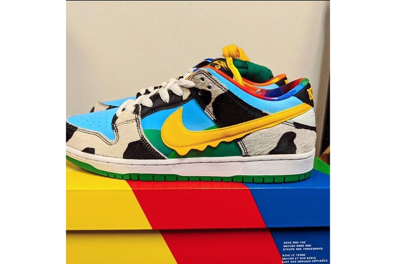 Ben & Jerry's x Nike SB Dunk Low Teaser  ice cream American milk cows  skateboarding pony hair collaborations shoes chunk monkey 