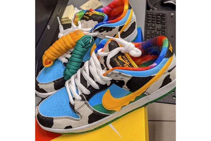 Ben & Jerry's x Nike SB Dunk Low Teaser  ice cream American milk cows  skateboarding pony hair collaborations shoes chunk monkey 