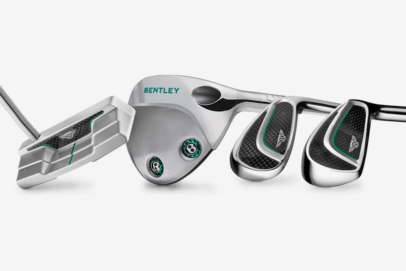 Bentley Golf Tech Collection Golf Clubs Bentley EXP Speed 8 Continental GT woods drivers putter gold carbon fiber titanium