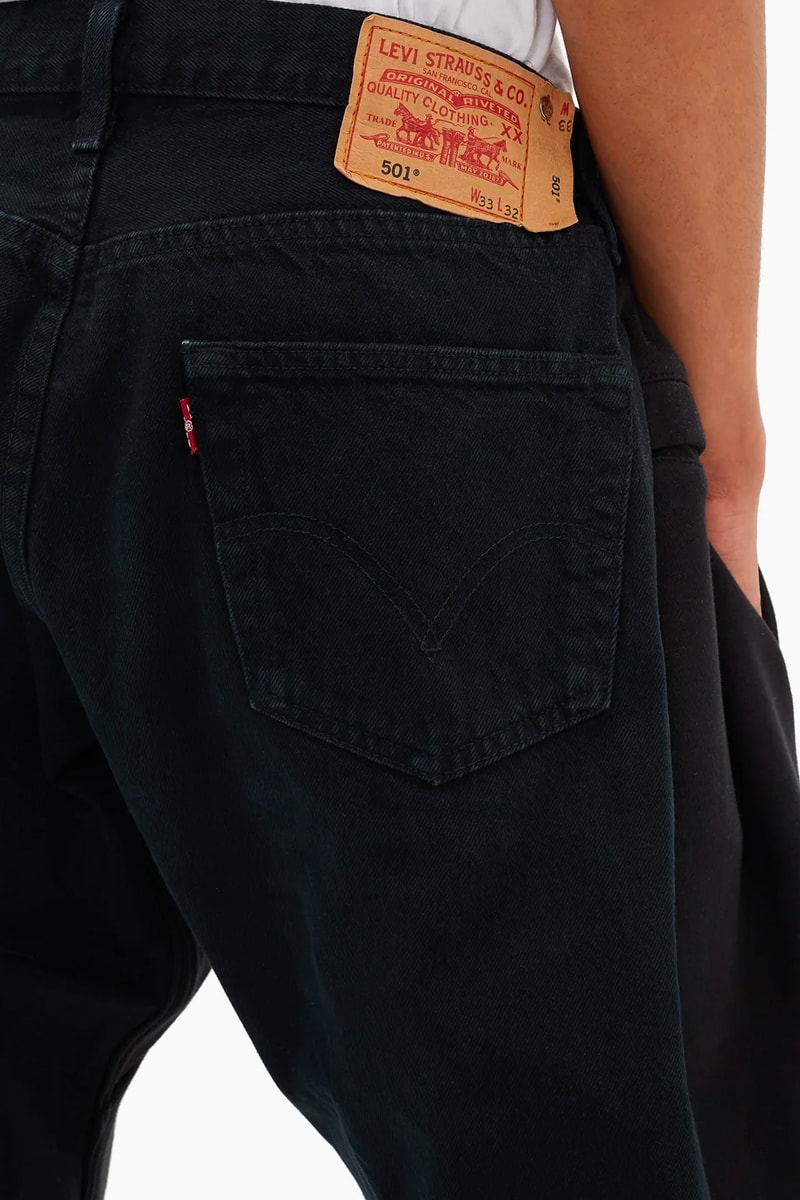 BLESS Nike Levis Upcycled Jersey Denim Track Pants release matchesfashion Release Info Black Beigi