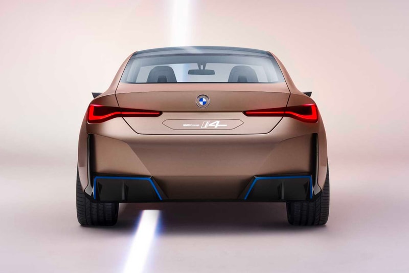BMW Unveils i4 Concept Car With Redesigned Logo electric vehicle EV 2021 inext specs powertrain 