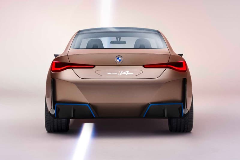 BMW Unveils i4 Concept Car With Redesigned Logo electric vehicle EV 2021 inext specs powertrain