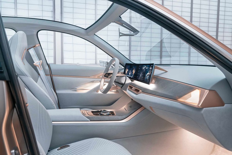 BMW Unveils i4 Concept Car With Redesigned Logo electric vehicle EV 2021 inext specs powertrain 