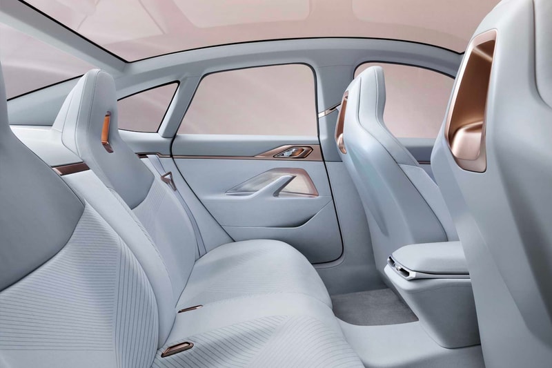 BMW Unveils i4 Concept Car With Redesigned Logo electric vehicle EV 2021 inext specs powertrain 