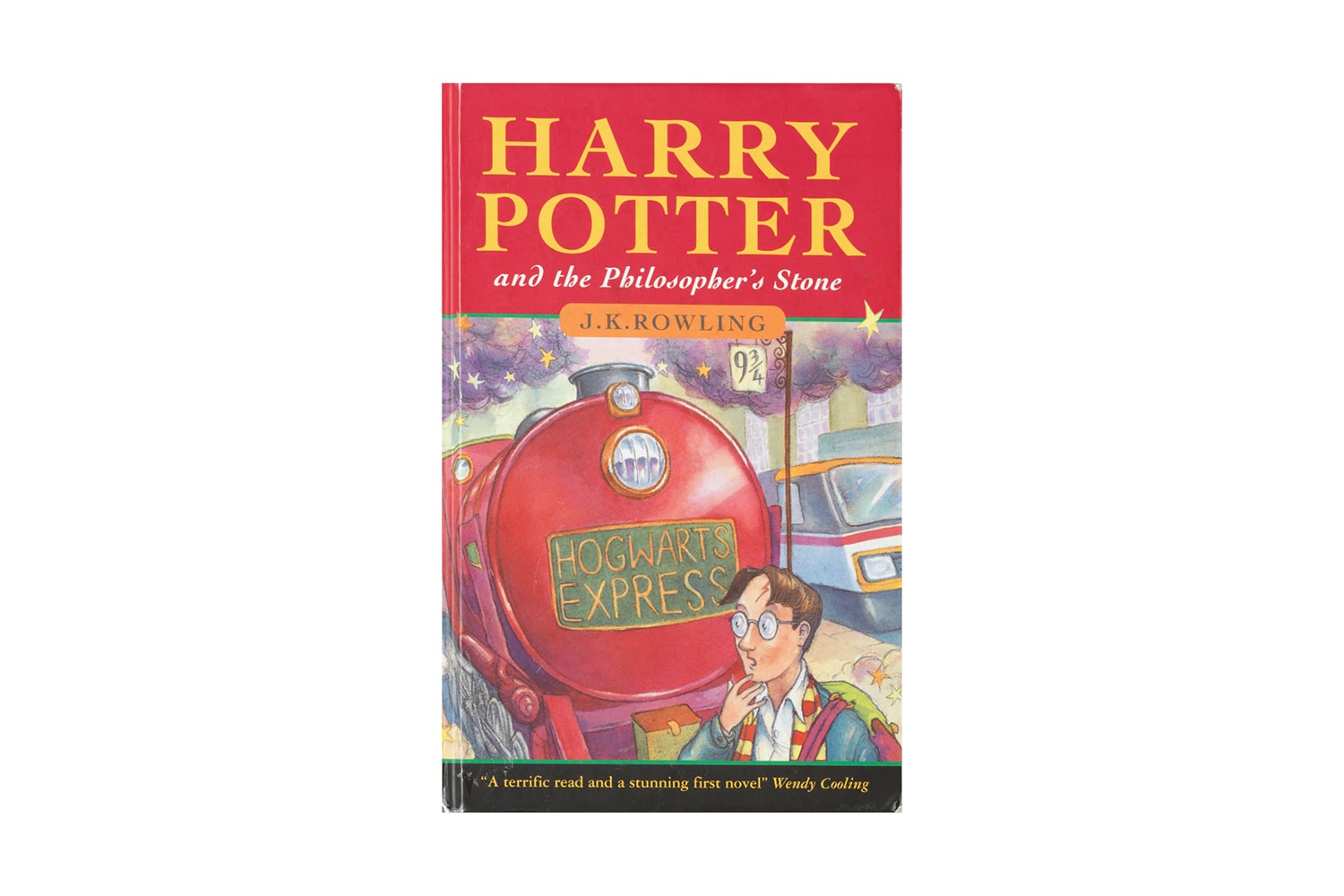 Harry Potter and the Philosopher's Stone First Edition £118,000 GBP Auction Rowling J.K. Rowling Wizards Hogwarts Bryony Evens Christopher Little auctions Bonhams 
