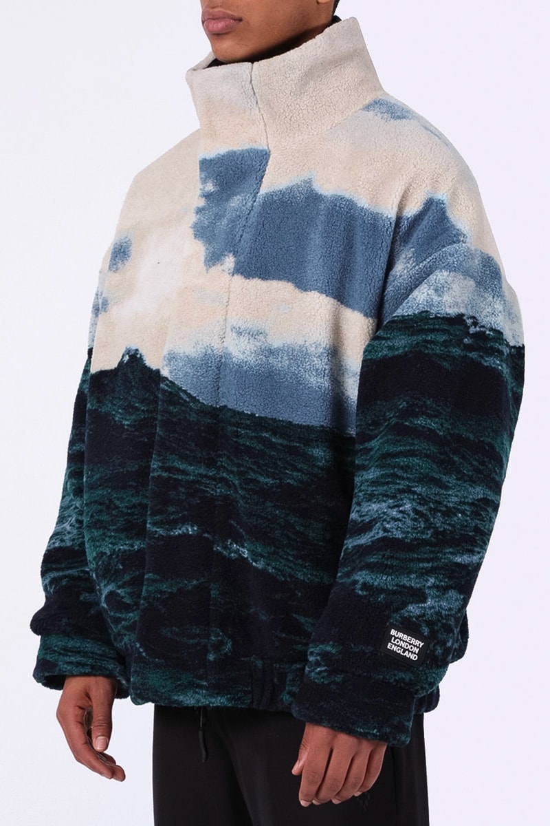 Burberry Sea Landscape Print Fleece Jacket Release 8023809 the webster