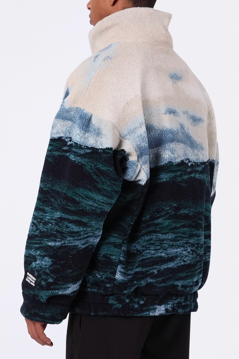 Burberry Sea Landscape Print Fleece Jacket Release