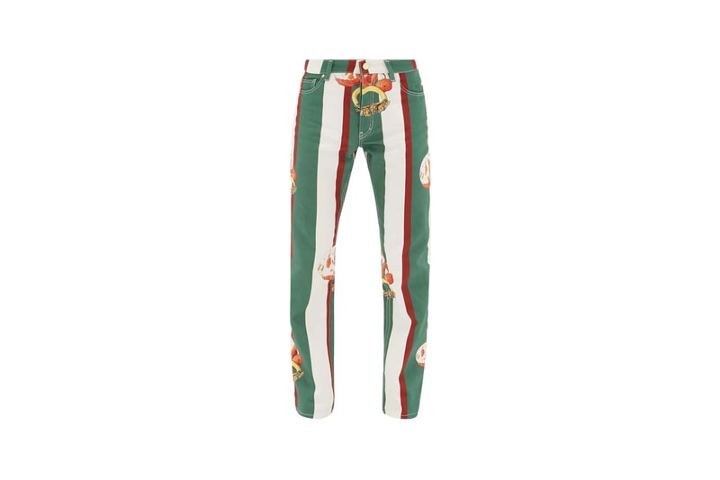 Ensemble vert top + pantalon motif baroque