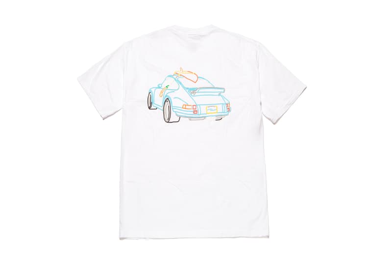 Chacha The Wave "Road Trip" Collection Jan Hrnjak Outlined Mind Hoodies T-Shirts Artwork California Porsche Surfing Waves Palm Trees Ocean Sun Black White Beige