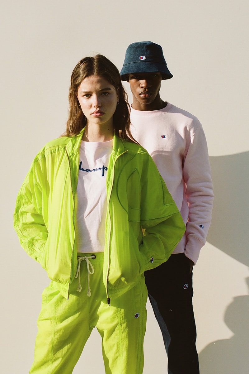 Champion Spring/Summer 2020 Premium Collection lookbook reverse weave football jerseys cut mix and match neon colors release information buy cop purchase