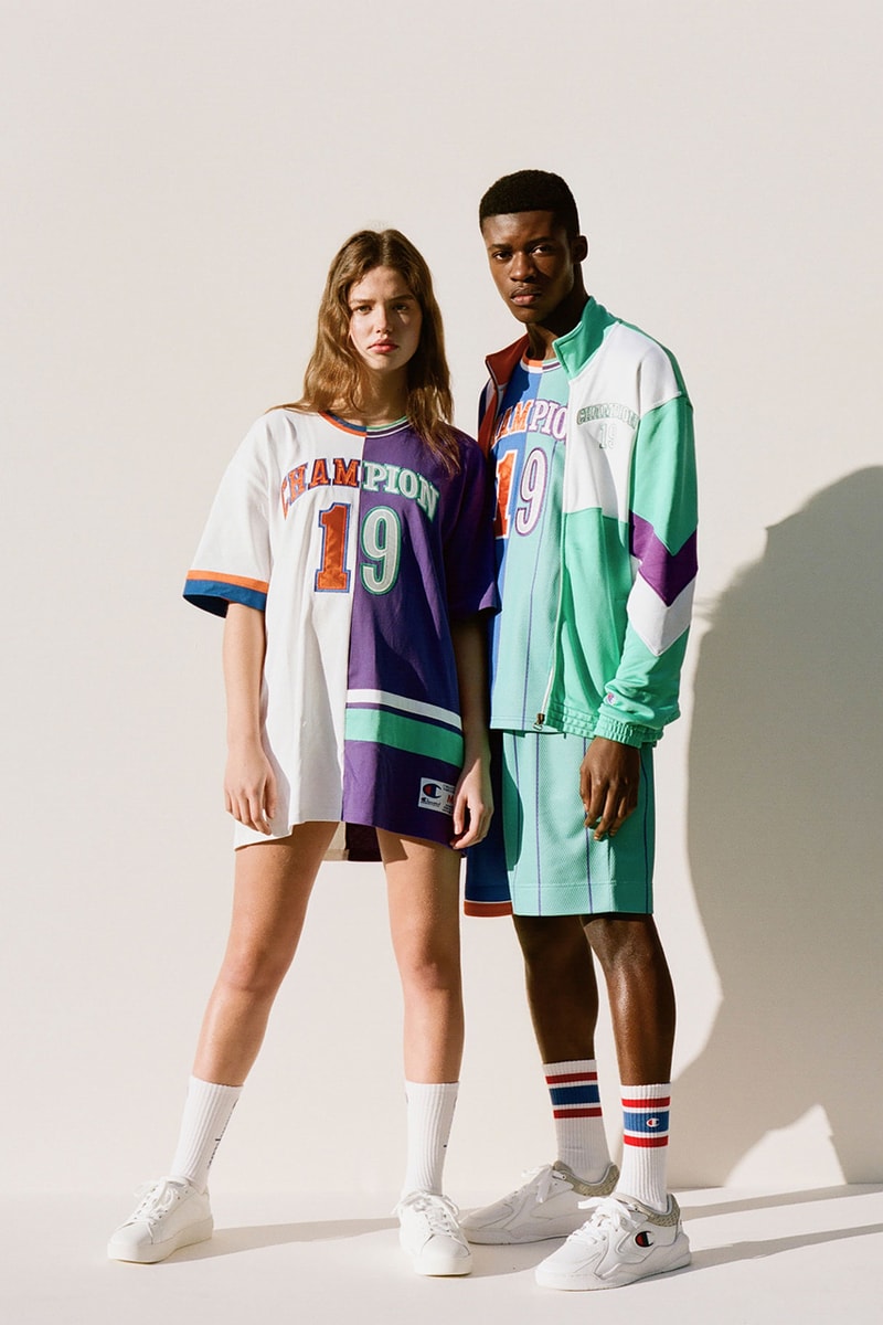 Champion Spring/Summer 2020 Premium Collection lookbook reverse weave football jerseys cut mix and match neon colors release information buy cop purchase
