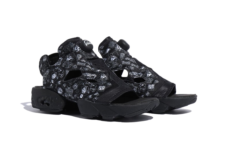 chocomoo reebok instapump fury slide sandal FW6018 black white t shirt long sleeve sweatpants release date info photos price