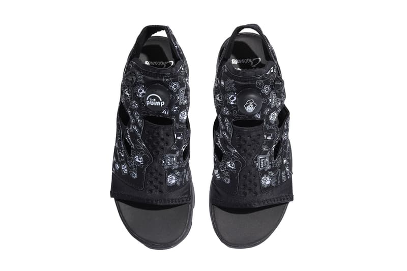 chocomoo reebok instapump fury slide sandal FW6018 black white t shirt long sleeve sweatpants release date info photos price