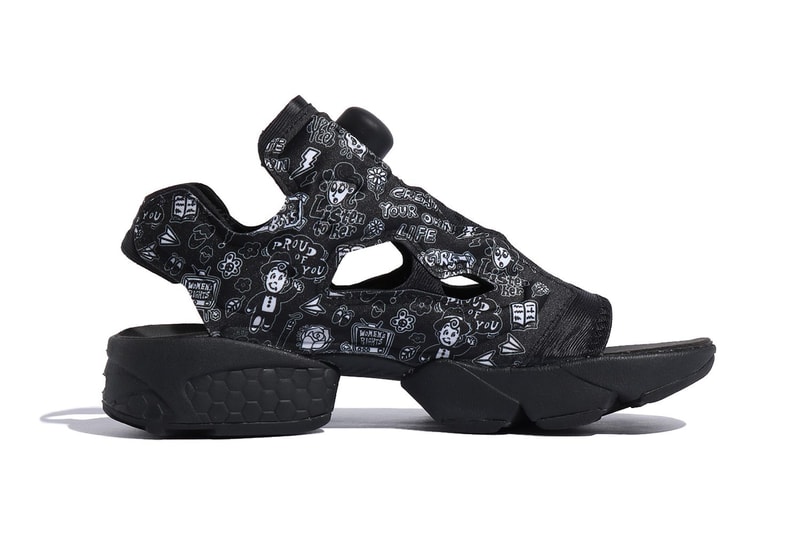 chocomoo reebok instapump fury slide sandal FW6018 black white t shirt long sleeve sweatpants release date info photos price