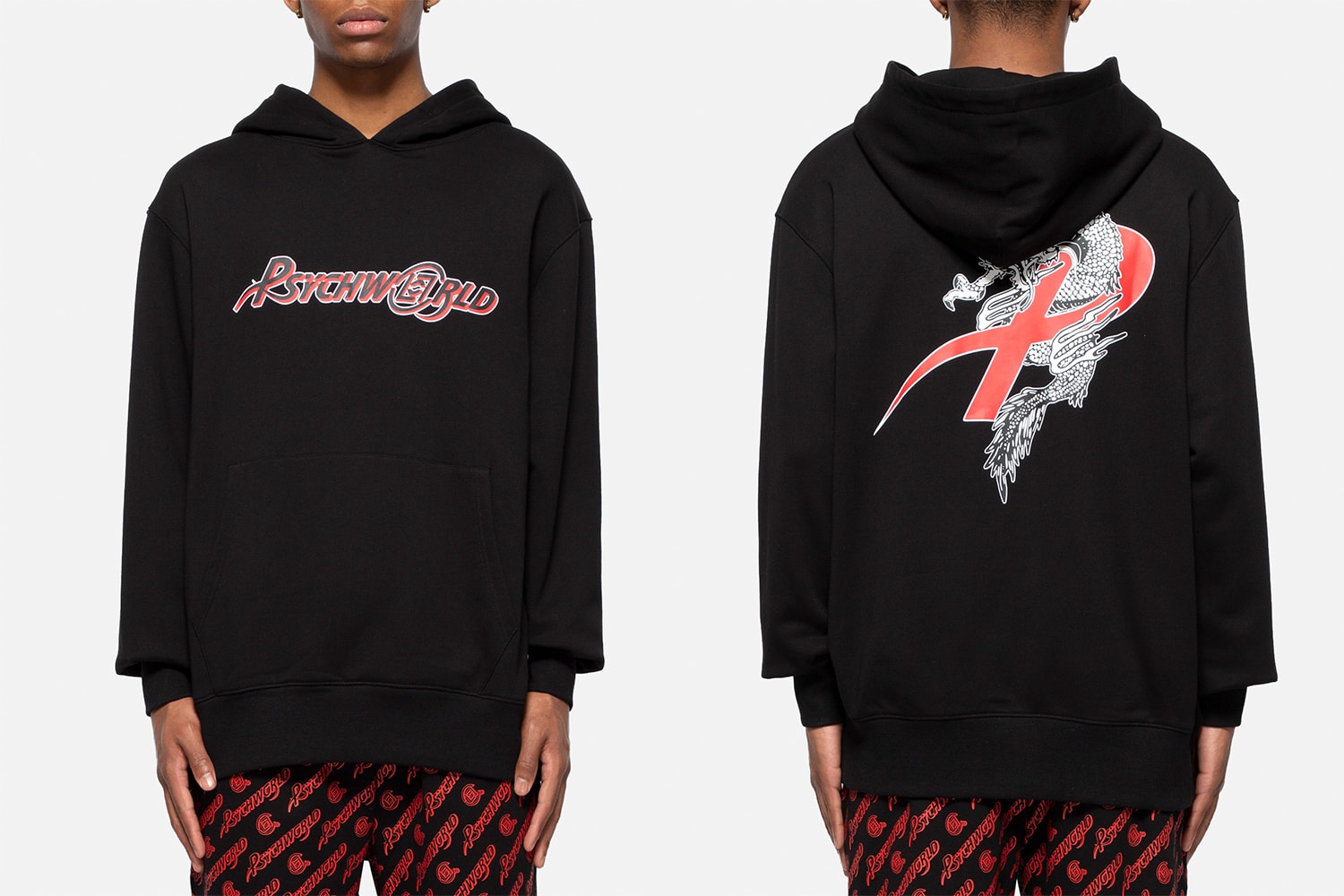 CLOT Psychworld Capsule Collection Release Info Zip Up Hoodie T-shirt Black White Red Blue Dragon 