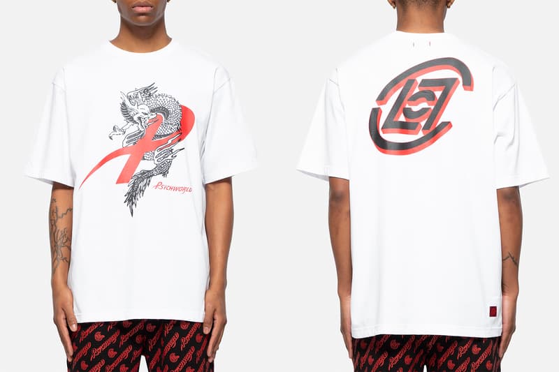 CLOT Psychworld Capsule Collection Release Info Zip Up Hoodie T-shirt Black White Red Blue Dragon