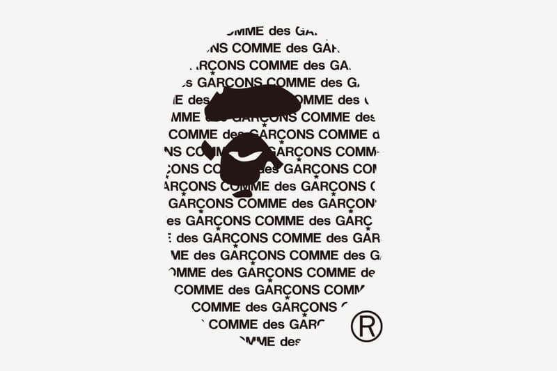 COMME des GARcONS BAPE Osaka Space menswear streetwear spring summer 2020 collection collaboration logo Rei Kawakubo Shinsaibashi april 