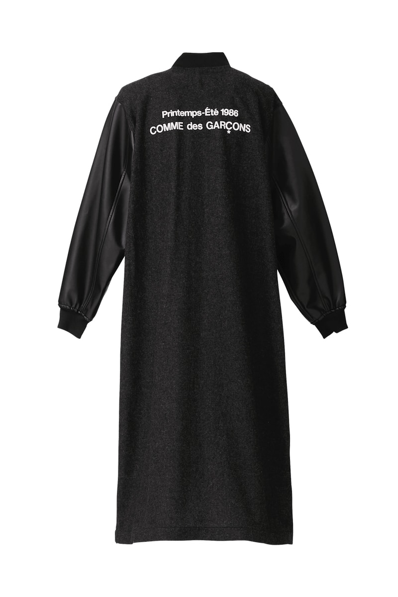 COMME des GARÇONS cdgcdgcdg 1986 Staff Coat Wool Nylon Release Information Online $510 USD rei kawakubo coats printemps ete '86 closer look black outerwear CDG