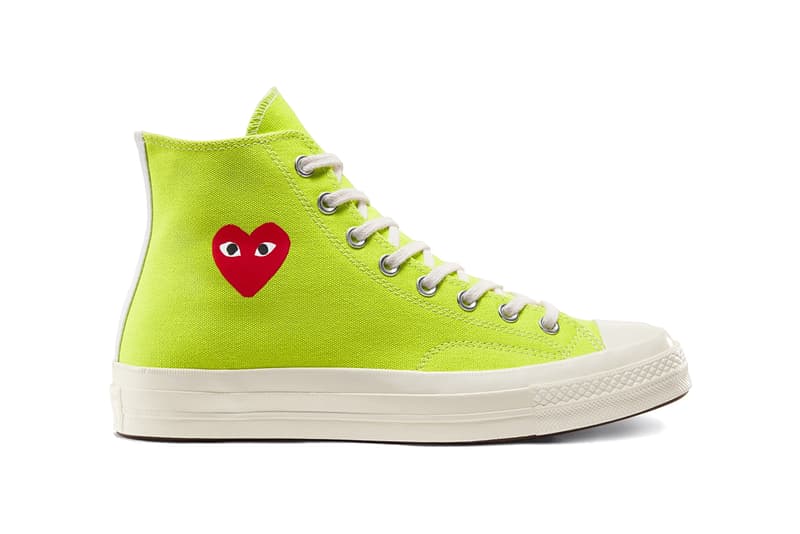 Comme Garcons Play Converse Chuck 70 Green Blue Pink Hypebeast Comme Garcons Play Converse Chuck 70 Green Blue Pink Hypebeast