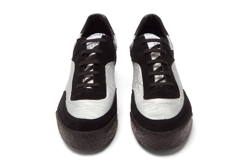 COMME des GARcONS SHIRT Spalwart Pitch Low cdg menswear streetwear footwear shoes trainers kicks runners sneakers silver leather spring summer 2020 collection rei kawakubo