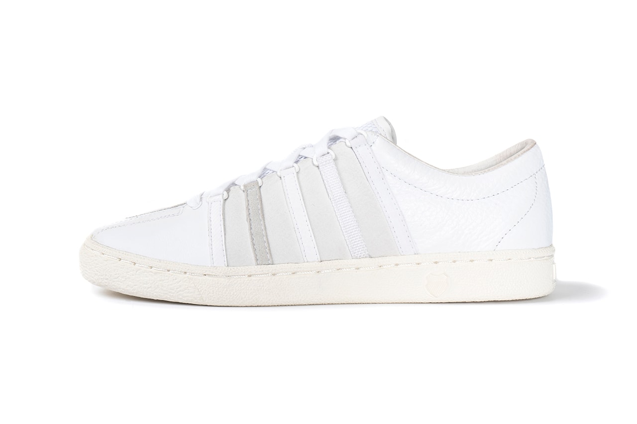 commonwealth k-swiss classic 66 release information buy cop purchase white leather suede mesh textile synthetic fabric material details