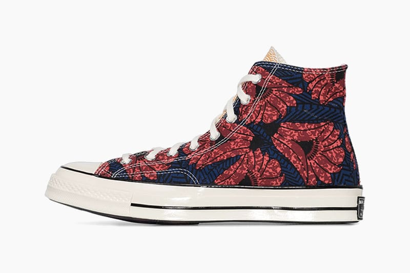 red floral converse