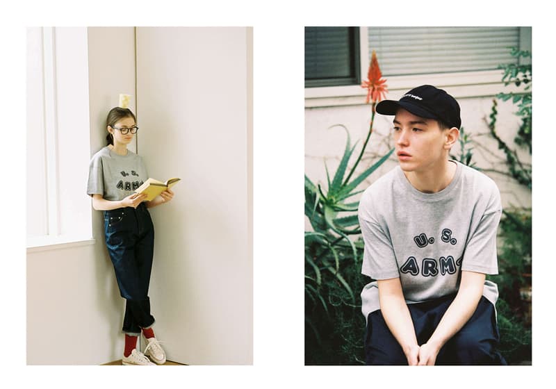 Conichiwa Bonjour Spring/Summer 2020 Collection Lookbook Sweatshirts American Ivy League Lettering Japanese Katakana T-shirts Baseball Caps Tote Bag Evian