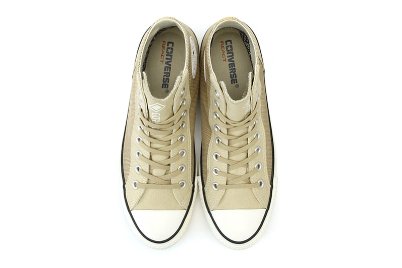 Converse All Star 100 GORE TEX Hi Sand Beige Black waterproof canvas heritage footwear menswear streetwear sneakers shoes trainers runners hi top spring summer 2020 collection