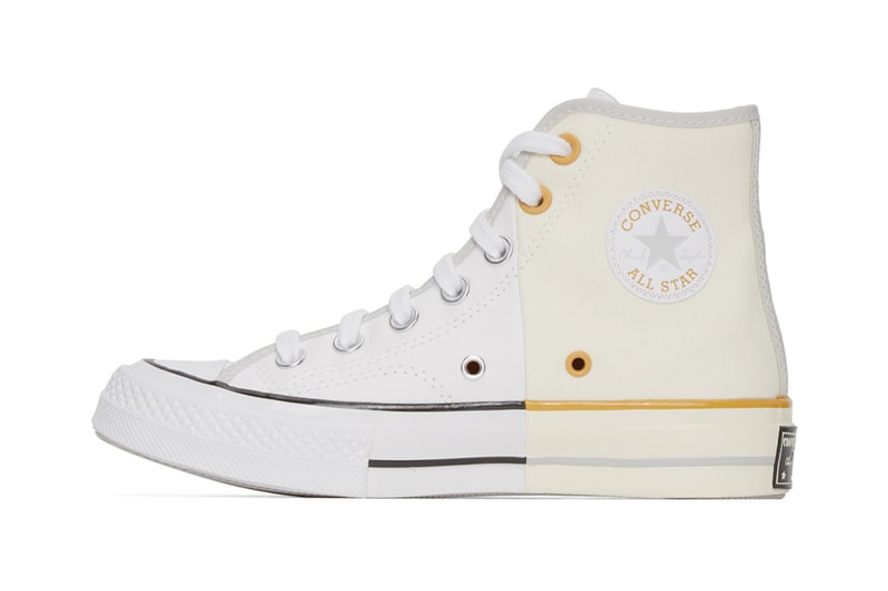 Converse Black White Off White Reconstructed Chuck taylor 70 High Release ssense