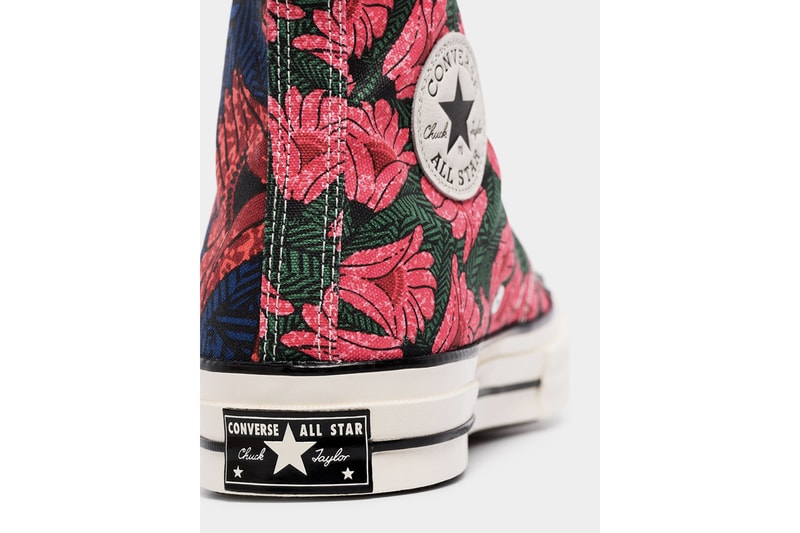 Converse Chuck 70 "Floral Blue" Canvas High Tops Sneakers Release Information Chuck Taylor All Star Hawaiian Print All Over Design Drop Browns Leather Rubber Sidewall