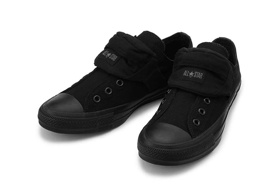 all black slip on converse