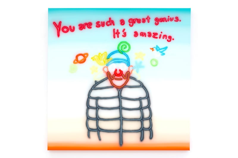 Dan Attoe Injects Humor Across Paintings & Neon Wall Pieces of Nature for "Glowing River"