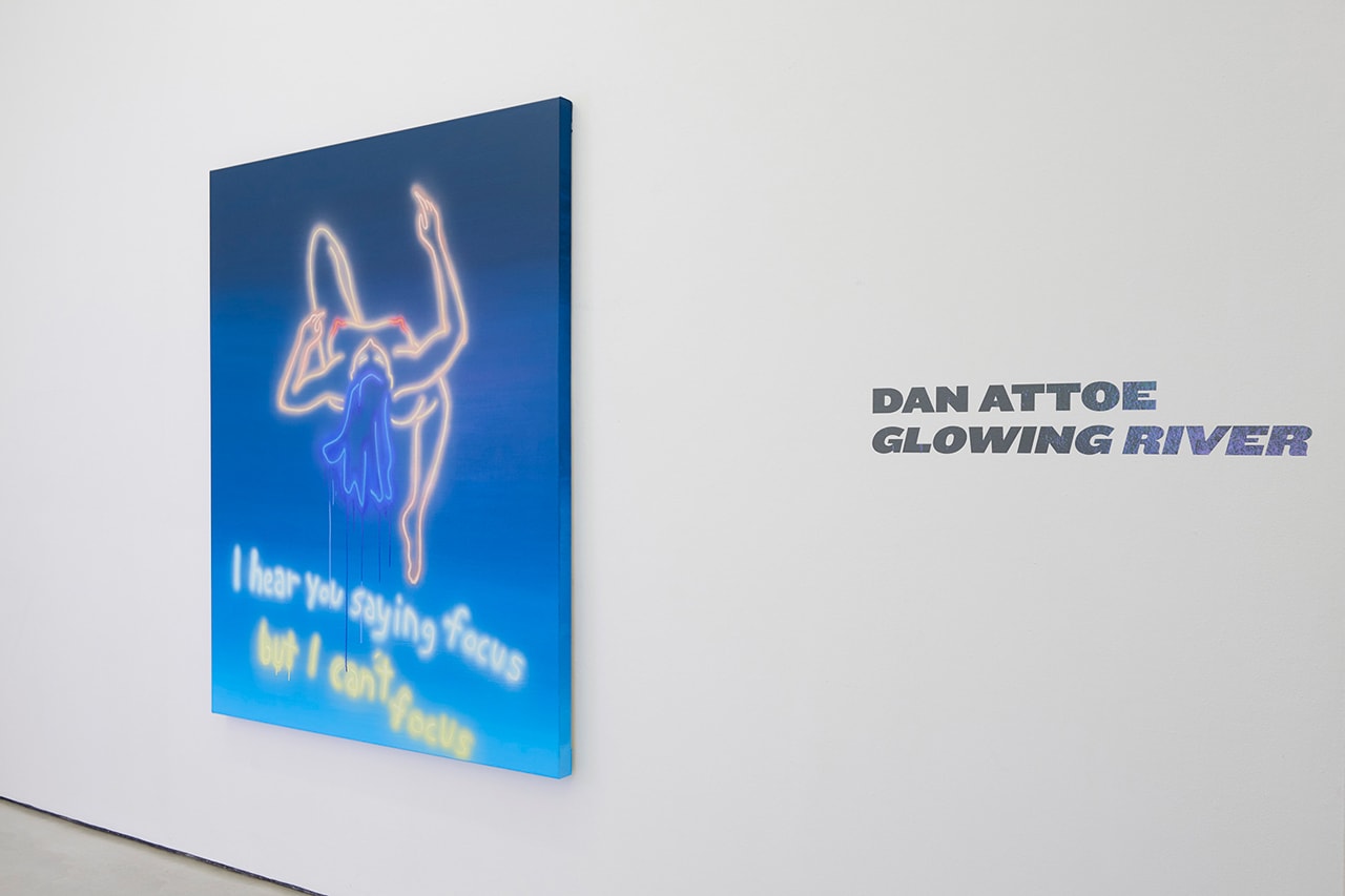 dan attoe glowing river exhibition the hole nyc artworks contemporary art paintings