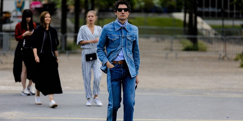 denim on denim outfit