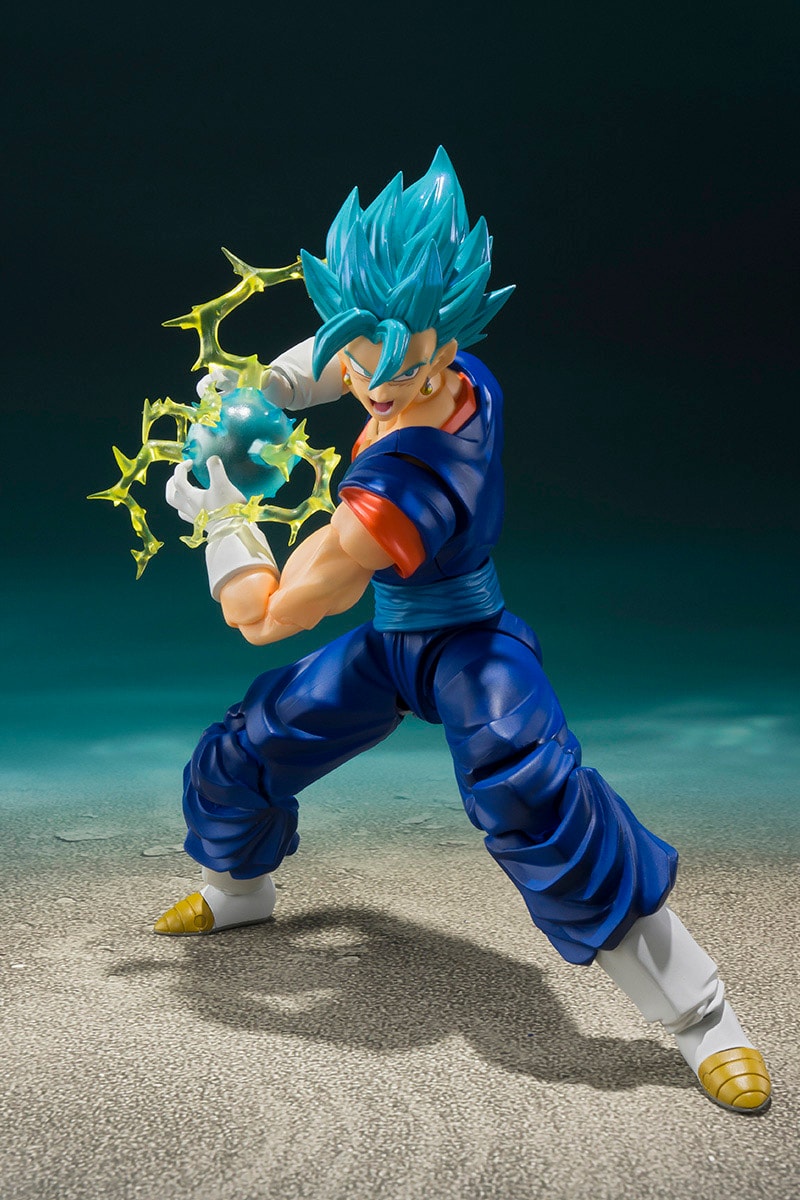 tamashii nations dragon ball z premium bandai japan collectible figurines Super Saiyan God Vegito s.h.figuarts