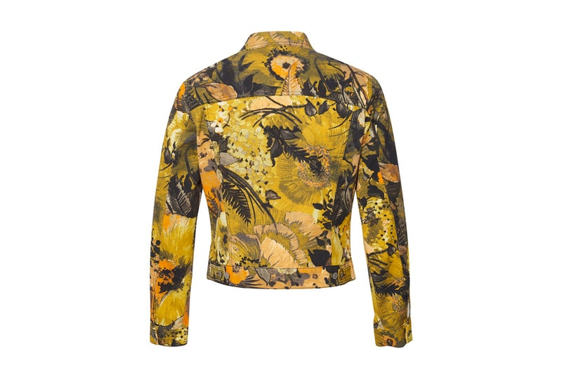 Dries Van Noten Floral Printed Jacket Yellow Orange Green