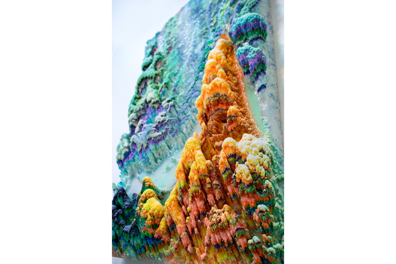 Dylan Gebbia-Richards "Viridescent" Exhibition GR Gallery Three-Dimensional Wax Paintings Colorful 