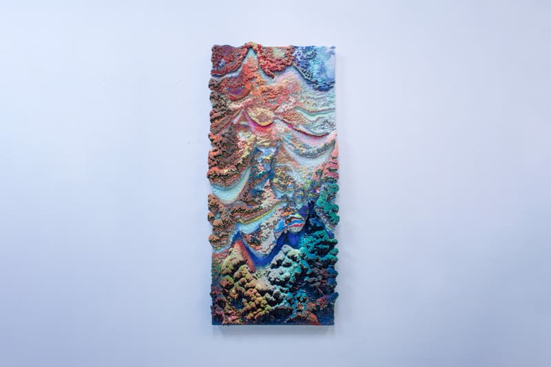 Dylan Gebbia-Richards "Viridescent" Exhibition GR Gallery Three-Dimensional Wax Paintings Colorful