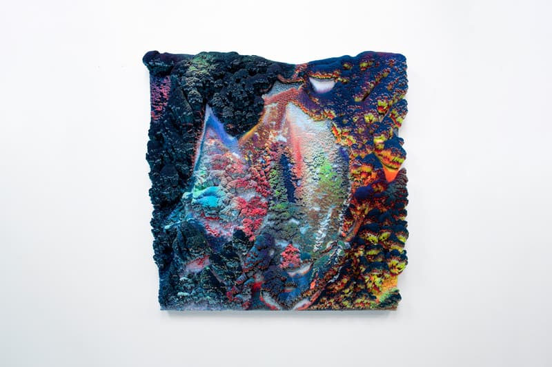 Dylan Gebbia-Richards "Viridescent" Exhibition GR Gallery Three-Dimensional Wax Paintings Colorful 