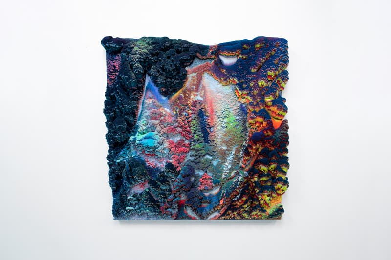 Dylan Gebbia-Richards "Viridescent" Exhibition GR Gallery Three-Dimensional Wax Paintings Colorful