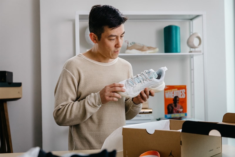 Edison Chen Jordan Brand Delta SP "Sail" Unboxing Los Angeles Nike Jordan Brand React Sneakers kicks footwear 