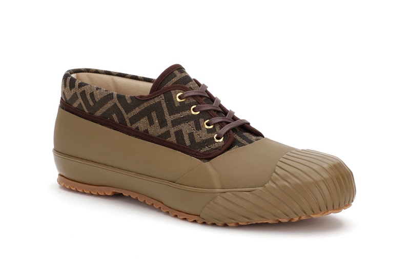 Fendi x Moonstar Men's Spring/Summer 2020 Shoe Collaboration Vulcanized Outsoles Sneakers Boots Brown Military Green Black Ivory 