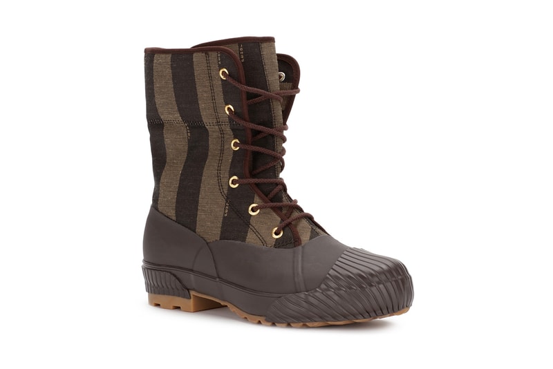 Fendi x Moonstar Men's Spring/Summer 2020 Shoe Collaboration Vulcanized Outsoles Sneakers Boots Brown Military Green Black Ivory 