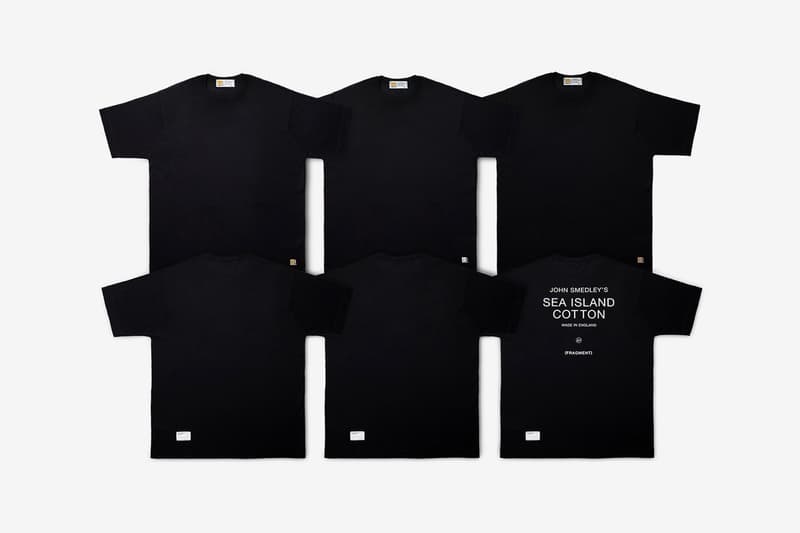 Fragment Design John Smedley T shirt Pack minimal essentials plain white tee black three set hiroshi fujiwara sea island cotton logo graphic print branding twin thunderbolts basics