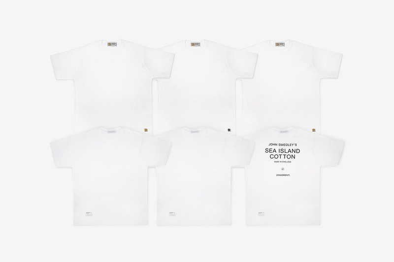Fragment Design John Smedley T shirt Pack minimal essentials plain white tee black three set hiroshi fujiwara sea island cotton logo graphic print branding twin thunderbolts basics