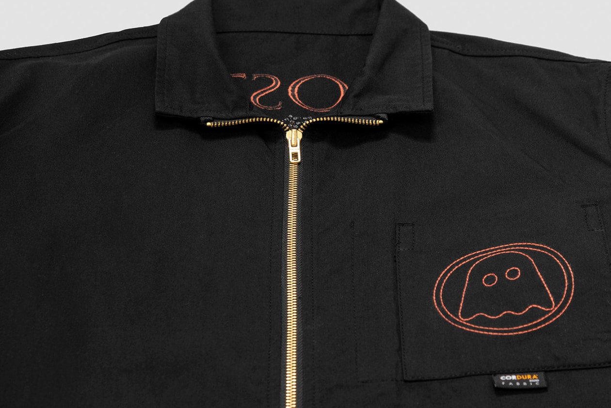 Ghostly International x Garbstore 20th Anniversary Collaboration collection coverture couverture shirt over zipper pattern logo embroidery